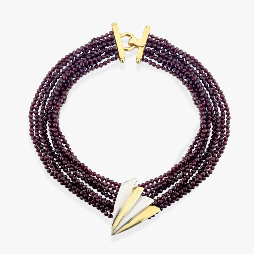 Collana Granata Multifili Bond